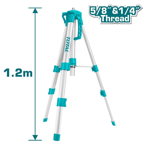[15383] TRIPODE 1200MM ALUMINIO TUERCAS DE 5/8 Y 1/4 TOTAL (TLLT01152)