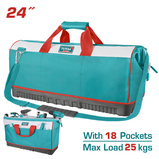 [21451] BOLSO DE HERRAMIENTAS 24 REFORZADO  CAPACIDAD MAXIMA 25KG INDUSTRIAL SUPER TOTAL (THT16242)