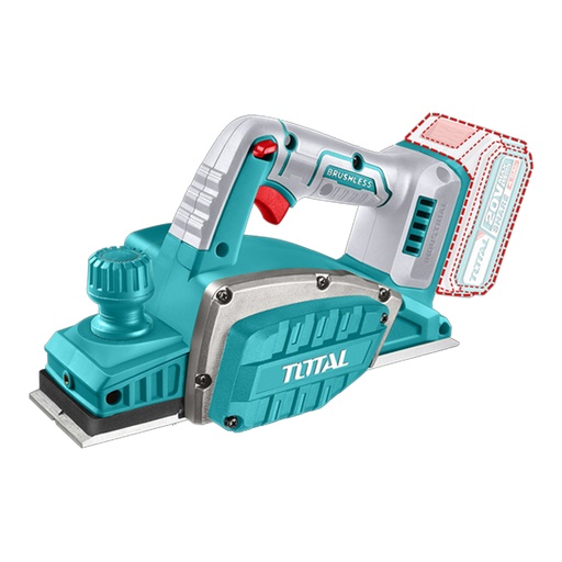 [21855] CEPILLO INALAMBRICO PARA MADERA 20V  INCLUYE GUIA Y LLAVE, BATERIA Y CARGADOR NO INCLUIDO INDUSTRIAL SUPER TOTAL (TRLI20401)