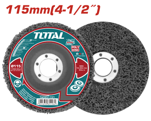 [21366] DISCO ABRASIVO DE POLIETILENO 4-1/2" SUPER TOTAL (TAC651151)