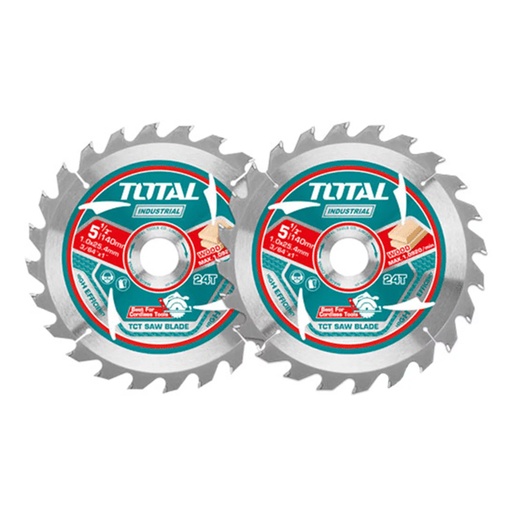 [21507] DISCO CORTE MADERA 5 1/2" JUEGO X 2 UNIDADES INDUSTRIAL  SUPER TOTAL (TAC2331403)