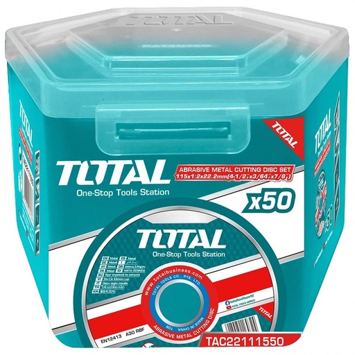 [21504] DISCO CORTE METAL/ACERO INOXIDABLE 4-1/2" SUPER TOTAL(50PZS) (TAC20111550)