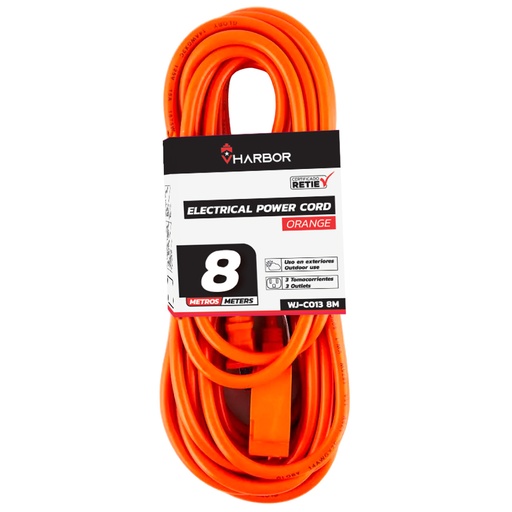 [21843] EXTENSION NARANJA 8M VHARBOR (WJ-C013-8M) 
