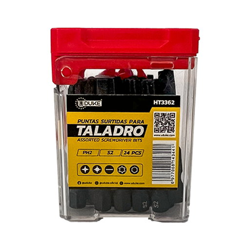 [21749] PUNTAS TALADRO SURTIDAS JUEGO X 24 PZS UDUKE  (HT3362)