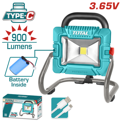 [21501] REFLECTOR RECARGABLE 3,7V 900 LUMENES  SUPER TOTAL (TRLF4415)