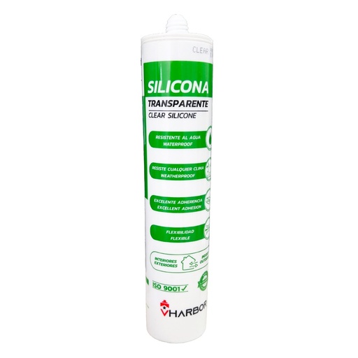 [21350] SILICONA TUBO TRANSPARENTE  300ML VHARBOR (HT3117)