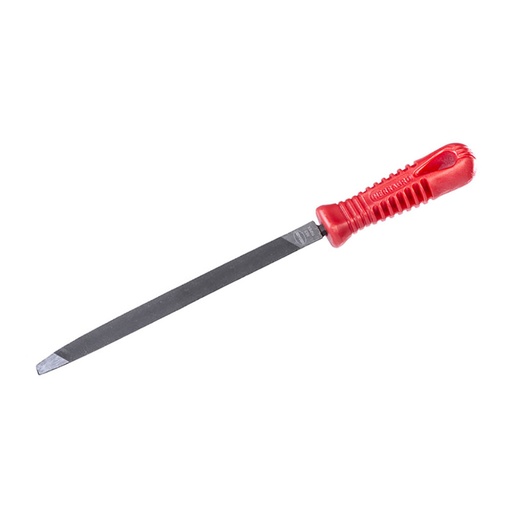 [12737A] LIMA TRIANGULAR 8 HERRAGRO CON MANGO ROJO(75811108)
