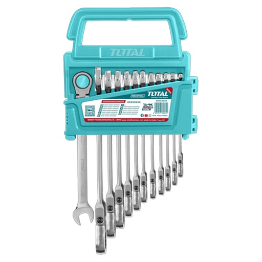 [21956] LLAVE MIXTA CON RACHE FLEXIBLE 8 - 19 MM JUEGO X 12 PZS  INDUSTRIAL SUPER TOTAL (THT102RK5126)