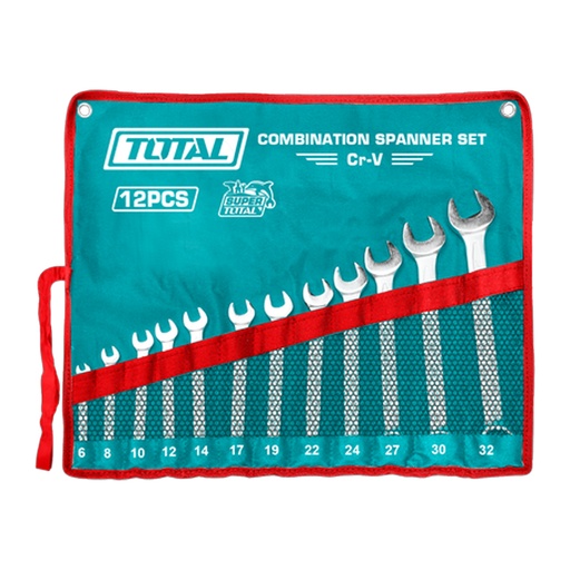[21409] LLAVE MIXTA JUEGO X 12 PZS 6-32MM CRV INDUSTRIAL SUPER TOTAL (THT1022122)