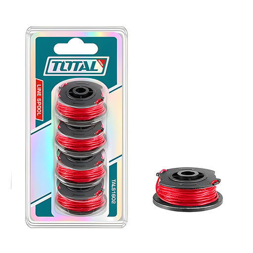 [22001] NYLON GUADAÑADORA 1.6MM X 5MTS JUEGO X 4 PZS INSDUSTRIAL SUPER TOTAL (TALS1602)