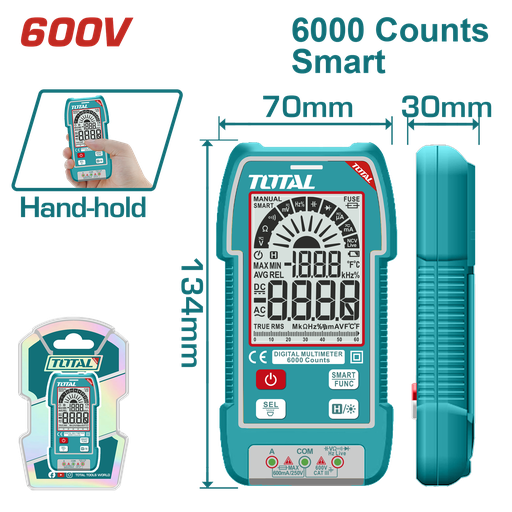[22271] TESTER DIGITAL 600V INDUSTRIAL SUPER TOTAL (TMT516004)