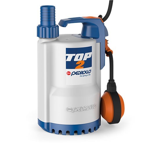 [22287] ELECTROBOMBA SUMERGIBLE AGUAS LIMPIAS -LLUVIAS TOP 2 V110 1/2 HP 220 LTS (ALTURA MAX 8MTS)