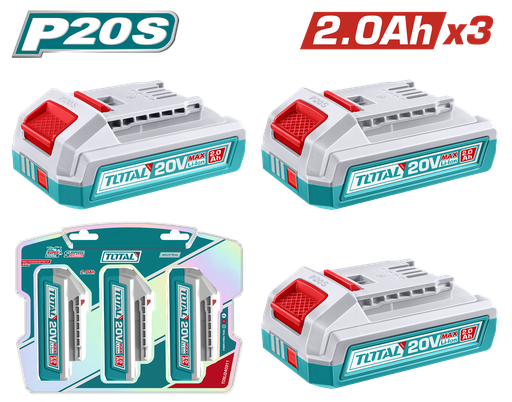 [23238] KIT DE 3 BATERIAS 20V 2,0AH INDUSTRIAL SUPER TOTAL (TOSLI240311)