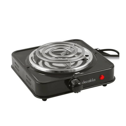 [22254] ESTUFA ELECTRICA PORTATIL 1 PUESTO 120V 1000W (21X24X7.5CM)  DECAKILA (KUCC001B)