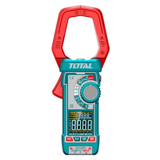 [22394] PINZA VOLTIAMPERIMETRICA DIGITAL 1200A  6000 CONTEOS RMS  INDUSTRIAL TOTAL (TMT7610002)