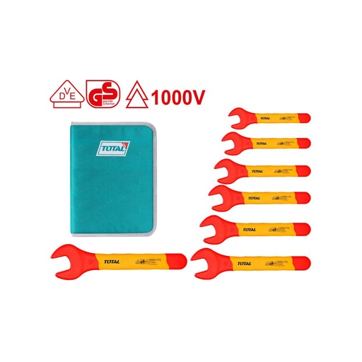 [16549] JUEGO LLAVE MIXTA AISLADO X 7PCS INDUSTRIAL TOTAL  (THKISPA0701)