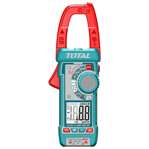 [22393] PINZA VOLTIAMPERIMETRICA DIGITAL 600A  6000 CONTEOS RMS INDUSTRIAL TOTAL (TMT766002)