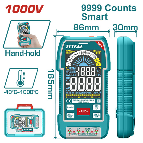 [22229] TESTER DIGITAL 1000V 9999 CONTEOS RMS INDUSTRIAL TOTAL (TMT5110004)