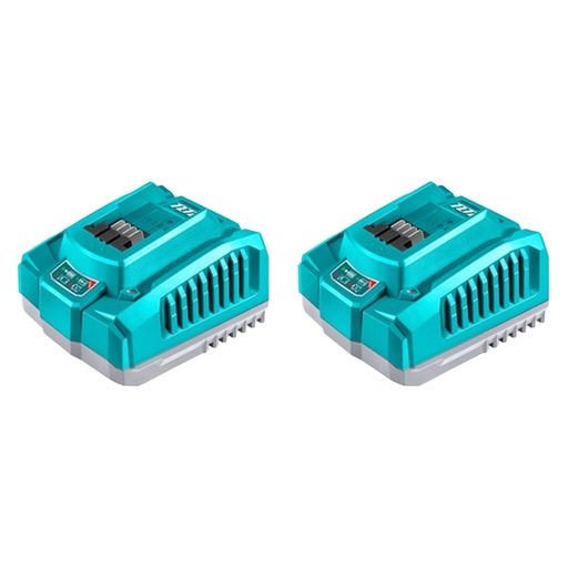 [22498] CARGADOR INTELIGENTE  PARA BATERIAS 20V 4.0AH JUEGO X 2 PIEZAS INDUSTRIAL TOTAL (UTOSLI250388)