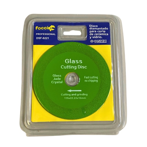 [21360] DISCO CORTE VIDRIO Y CERAM VERDE 15MM) (DSF-6221) 