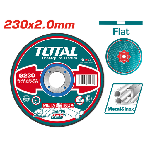 [20764] DISCO CORTE METAL/ACERO INOXIDABLE 9" SUPER TOTAL (TAC2202301) 