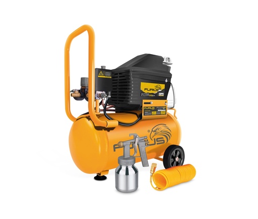 [13117A] COMPRESOR FURIUS AIRE DIRECTO HORIZONTAL 25L  2.0HP 115PSI(FC25)