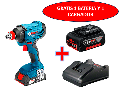 [21113] PISTOLA IMPACTO INALAMBRICA 1/2 18V 180MN INCLUYE 1 BATERIA 18V  1 CARGADOR