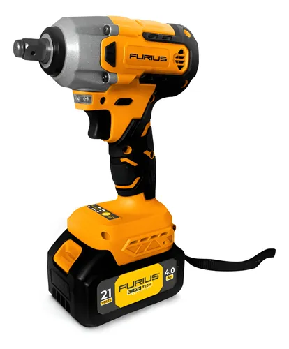 [22596] PISTOLA DE IMPACTO INALAMBRICA 1/2" 21V 420NM INCLUYE CARGADOR + 2 BATERIAS 4AH FURIUS (FIW213B) 
