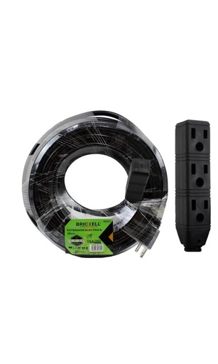 [21936] CABLE ENCAUCHETADO 3 X 14 EXTENSION TRABAJO PESADO X 3 30M (BK-2210) (CERTIFICADO)