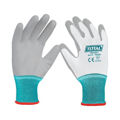 [22014P] GUANTE POLYESTER XL CON RECUBRIMIENTO DE PU SUPER TOTAL (TSPUG01)(PTV)X1