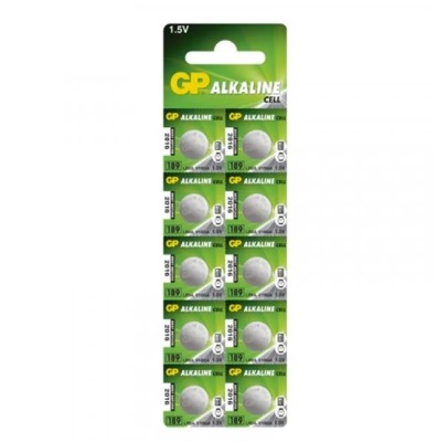 [22478] PILA ALKALINA BOTON GP 189A 8(LR54) 1.5V BLISTER X 10 (PRECIO POR UNIDAD) (GP189-C10) (1130)