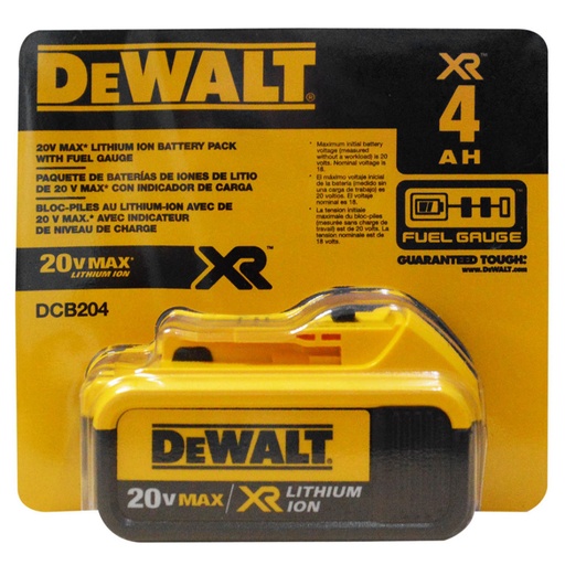 [11336] BATERIA DEWALT DE ION DE LITIO 20V  4AH (DCB204)