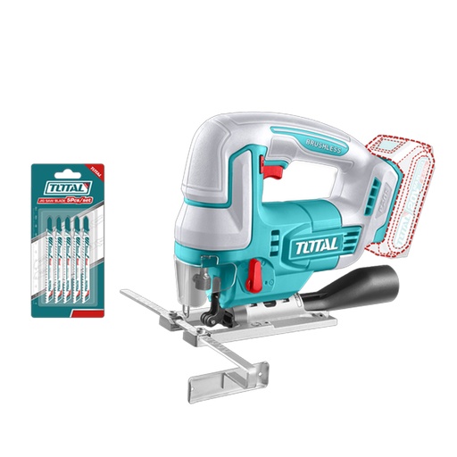 [21942] CALADORA INALAMBRICA 20V + 5 SIERRA SABLE BATERIA Y CARGADOR NO INCLUIDO INDUSTRIAL SUPER TOTAL (TJSLI1008)