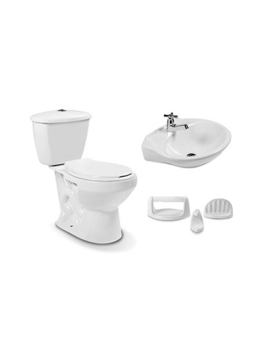 [IH200230] COMBO SANITARIO ANDINO SIN PEDESTAL 4.5 LT BLANCO (CB101010101)