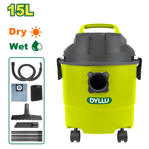 [22929] ASPIRADORA Y SOPLADORA PARA HUMEDO Y SECO 15L 1100W INCLUYE ACCESOSIROS DYLLU (UDTVR1A15)
