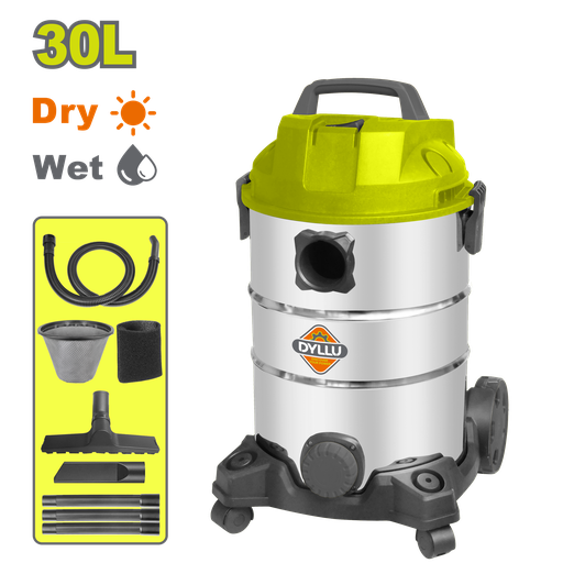 [22930] ASPIRADORA Y SOPLADORA PARA HUMEDO Y SECO 30L 1100W INCLUYE ACCESOSIROS DYLLU (UDTVR4A30)