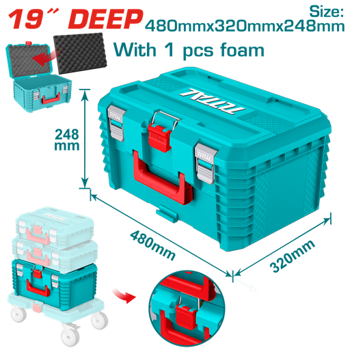 [23259] CAJA DE HERRAMIENTAS 19" APILABLE SUPER TOTAL (TPBXS103)