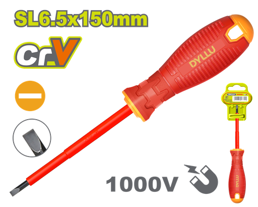 [22730] DESTORNILLADOR (-)  6" AISLADO 1000V DYLLU (DTSD7266)