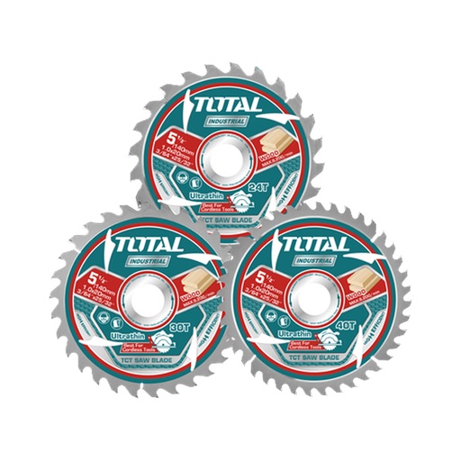[23113] DISCO CORTE MADERA 5  1/2" JUEGO X 3 UNIDADES INDUSTRIAL  SUPER TOTAL (TAC236140)
