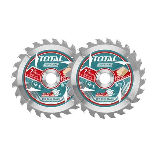 [23114] DISCO CORTE MADERA 7 1/4" JUEGO X 2 UNIDADES INDUSTRIAL  SUPER TOTAL (TAC2331853)