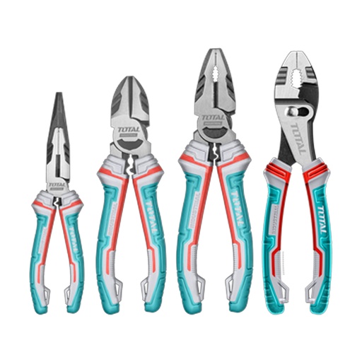 [22984] JUEGO DE ALICATE X 4 PIEZAS  CROMO VANADIUM INDUSTRIAL SUPER  TOTAL (THT2K0488)