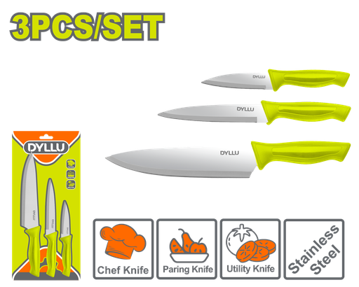 [22741] JUEGO DE CUCHILLOS PARA COCINA X 3 PCS DYLLU (DTKK1K31)