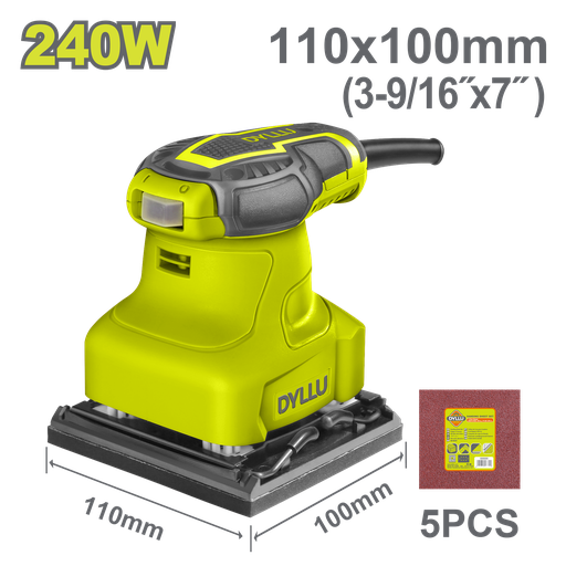 [22681] LIJADORA DE PALMA 4 3/8"X 4" 240W INCLUYE 5 LIJAS   DYLLU (UDTFA1503)