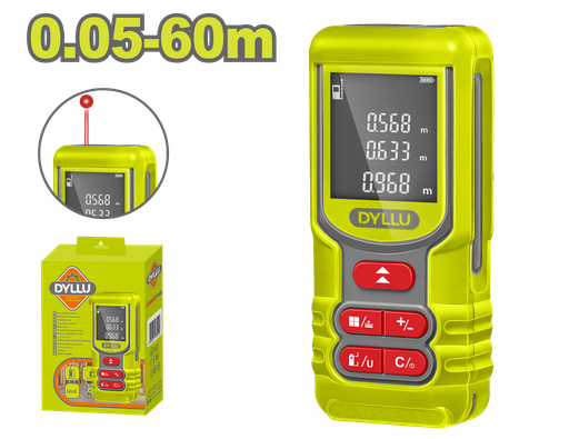 [22835] MEDIDOR DE DISTANCIA LASER 60M LUZ ROJA DYLLU (DTDL1516)