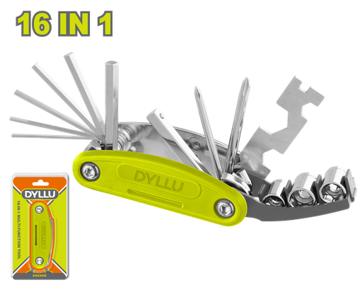 [22810] NAVAJA MULTIFUNCIONAL 16 EN 1 MANGO EN ALUMINIO (DTHK4516)