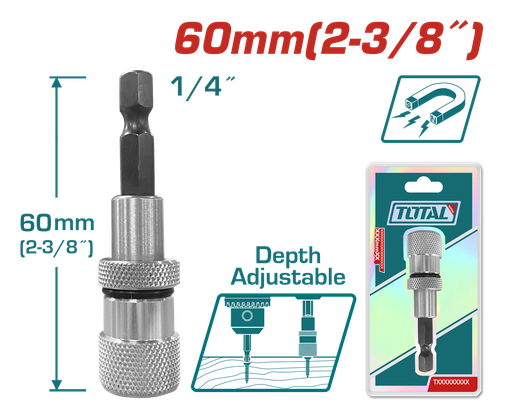 [23253] PUNTA EXTENSION MAGNETICA PARA TALADRO  (1/4X2-3/8) TOTAL (TAC464601)