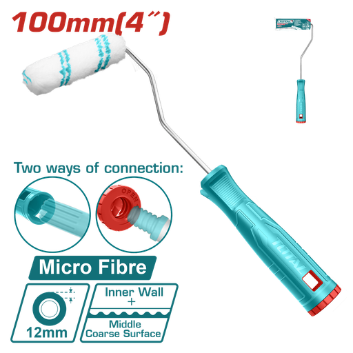 [23121] RODILLO FELPA 4" BLANCO MICROFIBRA SUPER TOTAL (THT85046)