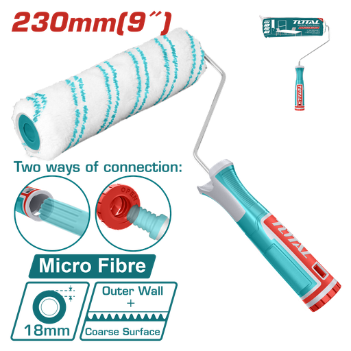 [23123] RODILLO FELPA 9" BLANCO MICROFIBRA INDUSTRIAL SUPER TOTAL (THT8593D)