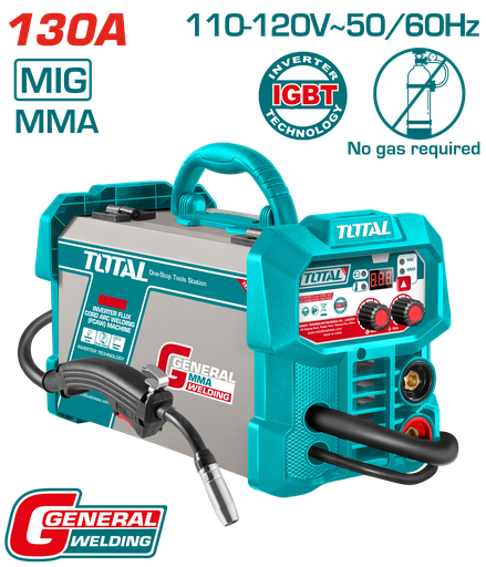 [23135] SOLDADOR INVERSOR DIGITAL 130A (MMA-MIG) 110-220V SUPER TOTAL (UTFC13018)