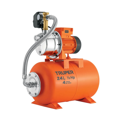 [IH300580] EQUIPO HIDRONEUMATICO TRUPER 24L 1/2HP HIDR-12X24 (10077)